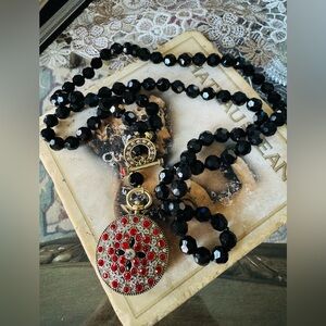 Heidi Daus Alice in Wonderland Pocket Watch Necklace With Swarovski Crystals